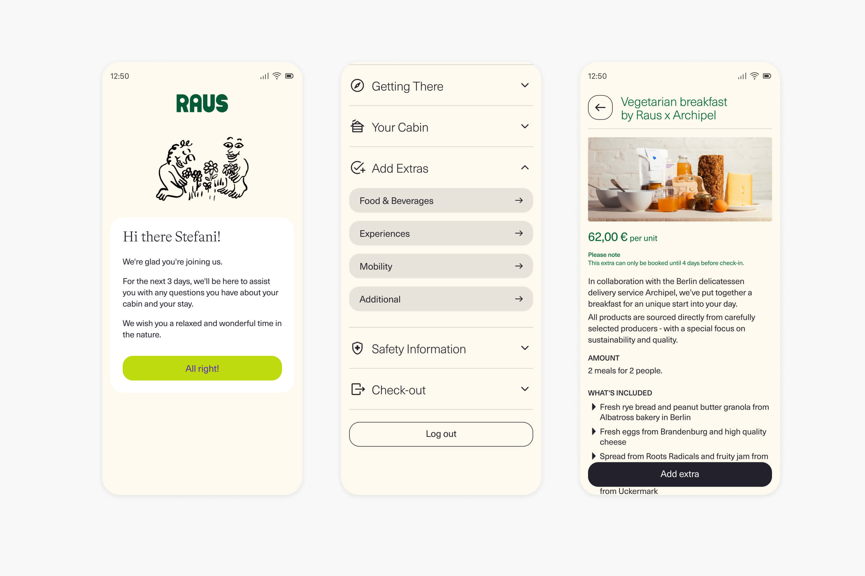 project raus companion mobile screens